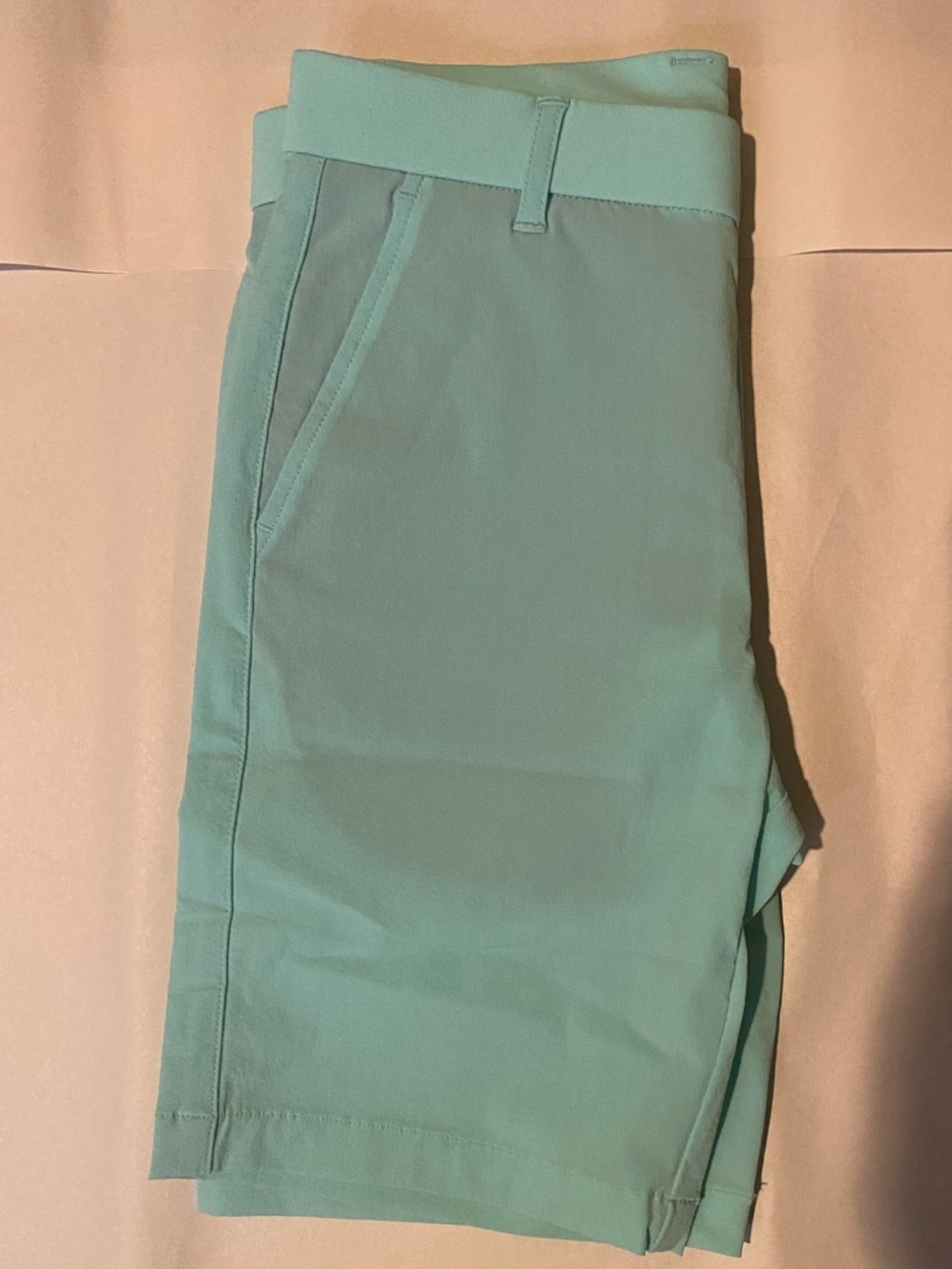 Greyson Light Teal Boys Flat Front Performance Shorts Size 7 - Picture 9 of 10